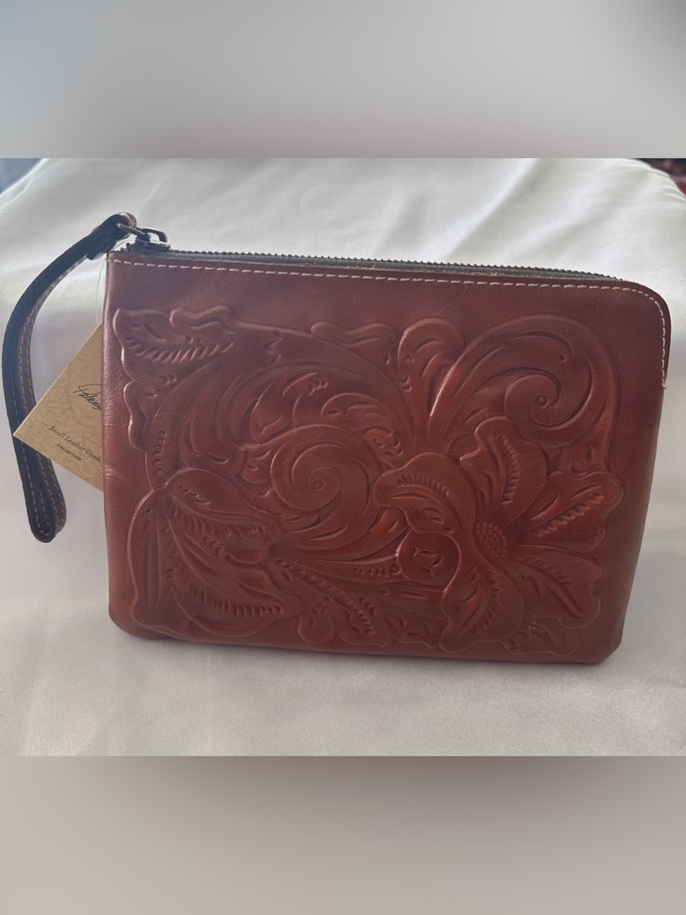 Patricia Nash Cassini Tooled Leather Wristlet Wallet NWT